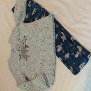 Secret Treasures sleepwear sloth PJs Medium (8-10)